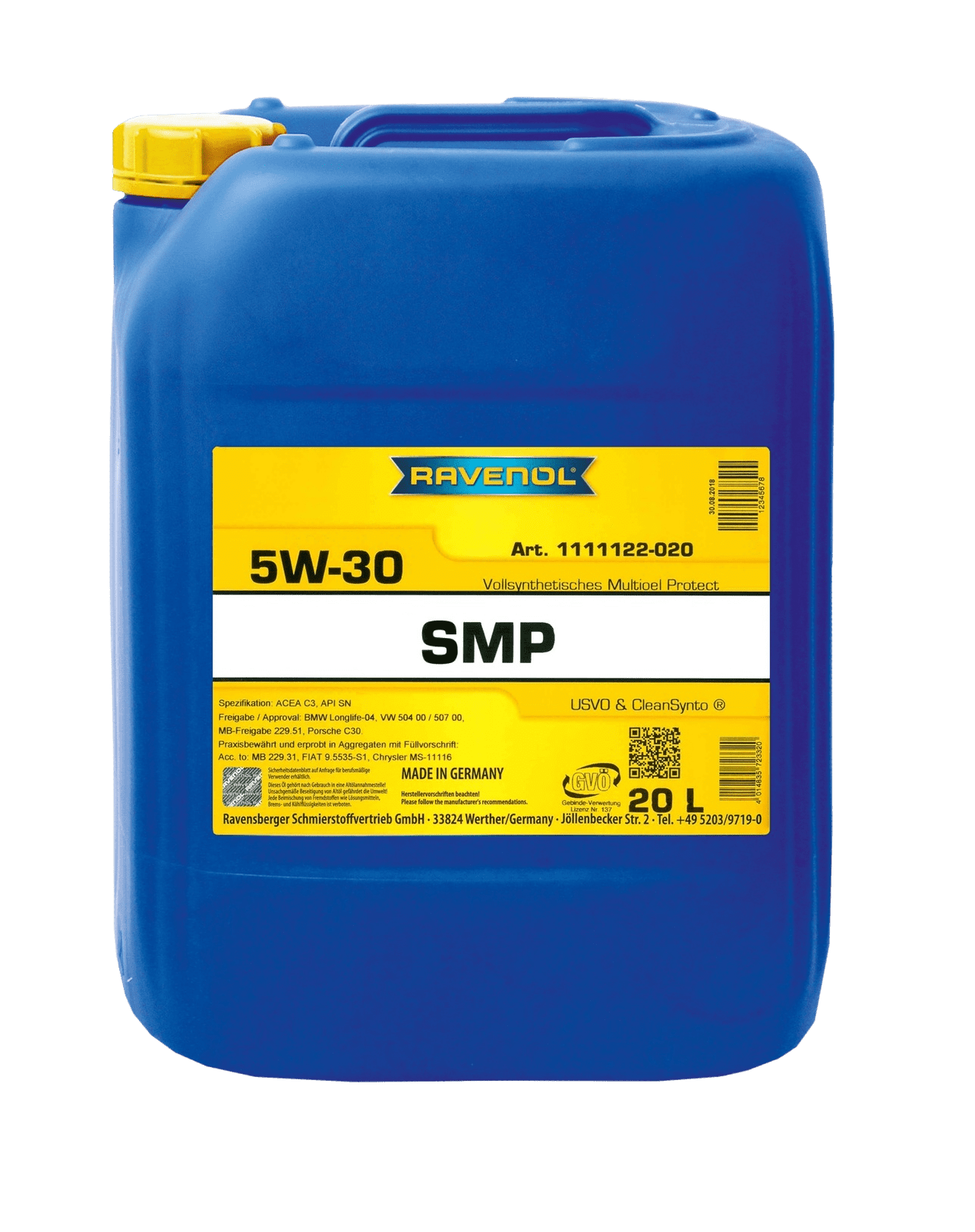Моторное масло Ravenol SMP SAE 5W-30, 20л